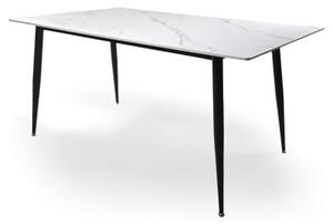 Modico Ceramic Dining Table 1.6m In White Marble Effect