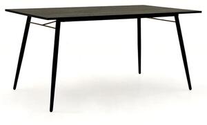 Baiona Wooden Dining Table Large In Black Oak