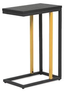 Baiona Wooden Side Table In Black Oak