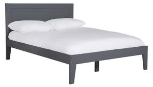 Lanus Wooden Double Bed In Dark Grey