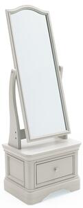 Macon Wooden Cheval Mirror With 1 Drawers In Taupe