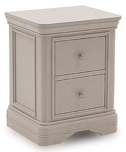 Macon Wooden Bedside Cabinet WIth 2 Drawers In Taupe