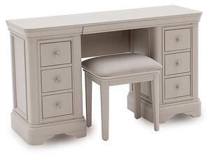 Macon Wooden Dressing Table With Stool In Taupe