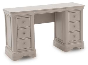 Macon Wooden Dressing Table With 6 Drawers In Taupe