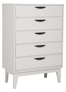 Lanus Wooden Chest Of 5 Drawers In Taupe