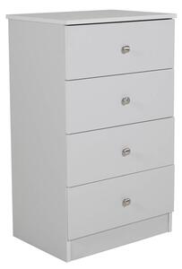 Leon Wooden Chest Of 4 Drawers In Light Grey