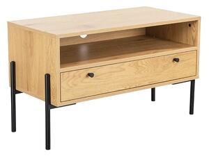 Malibu Wooden TV Stand With 1 Drawer In Natural Oak