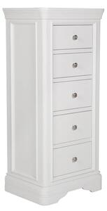 Macon Wooden Chest Of 5 Drawers In White