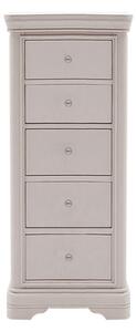 Macon Wooden Chest Of 5 Drawers In Taupe