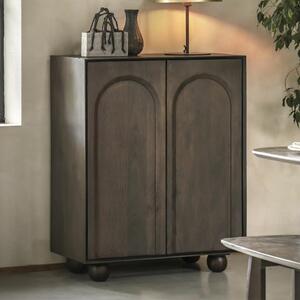 Alofi Wooden Storage Cabinet With 2 Doors In Walnut