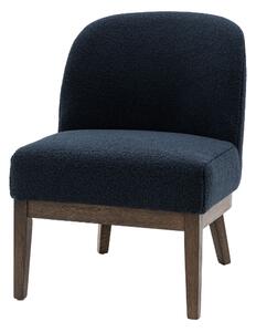 Barrie Fabric Bedroom Chair With Oak Leg In Blue