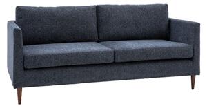 Girona Fabric 3 Seater Sofa In Charcoal With Wooden Legs