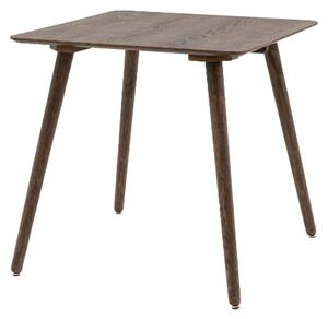 Hervey Wooden Dining Table Square In Smoked Oak