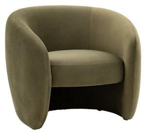 Calvi Fabric Armchair In Moss Green