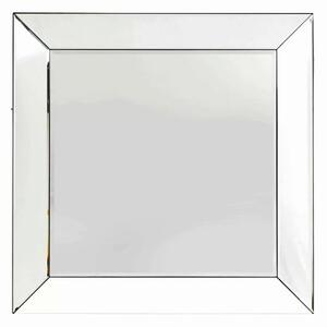 Gorizia Square Leaner Bevelled Wall Mirror In Silver