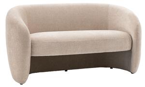 Calvi Fabric 2 Seater Sofa In Cream