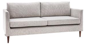 Girona Fabric 3 Seater Sofa In Natural With Wooden Legs