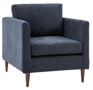 Girona Fabric Armchair With Wooden Legs In Charcoal