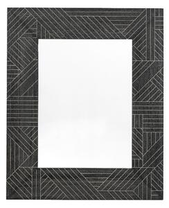 Kavala Wall Mirror Rectangular In Black Wooden Frame