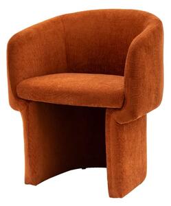 Hannover Fabric Dining Chair In Rust