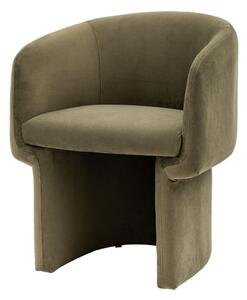 Hannover Fabric Dining Chair In Moss Green