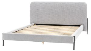 Odense Polyester Fabric King Size Bed In Natural