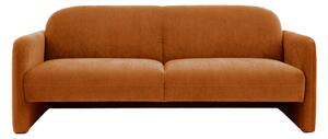 Majuro Fabric 3 Seater Sofa In Amber