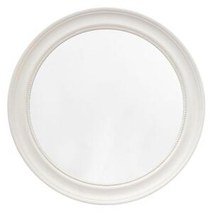 Salta Round Wall Mirror In Stone Wooden Frame