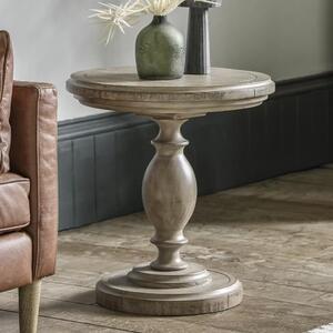 Valletta Wooden Side Table Round In Natural