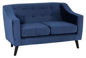 Arabella Velvet Fabric 2 Seater Sofa In Blue