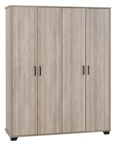 Oxnard Wooden Wardrobe With 4 Doors In Light Oak