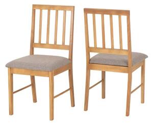 Alcudia Oak Effect Wooden Dining Chairs In Pair