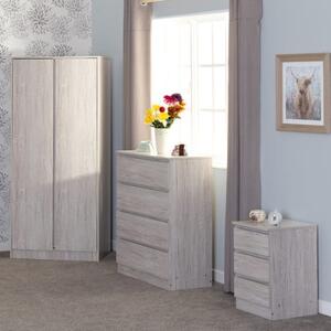 Mcgowan Wooden Trio Bedroom Furniture Set In Urban Snow