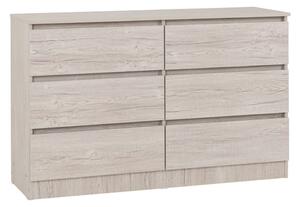 Mcgowan Wooden Chest Of 6 Drawers In Urban Snow