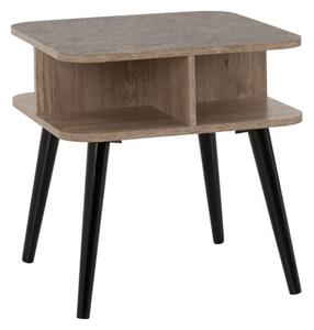 Sineu Wooden Side Table In Mid Oak Effect And Grey