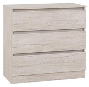 Mcgowan Wooden Chest Of 3 Drawers In Urban Snow