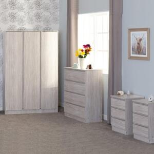 Mcgowan Bedroom Furniture Set 3 Doors Wardrobe In Urban Snow