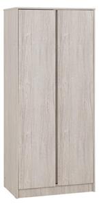 Mcgowan Wooden Wardrobe With 2 Doors In Urban Snow