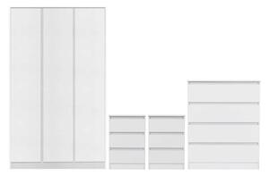 Mcgowen Wooden Bedroom Furniture Set 3 Doors Wardrobe In White