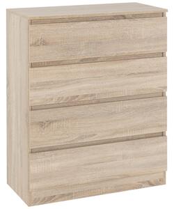 Mcgowen Wooden Chest Of 4 Drawers In Sonoma Oak