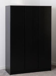 Mcgowen Wooden Wardrobe With 3 Doors In Black