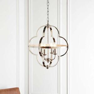 Belfort 4 Lights Ceiling Pendant Light In Bright Nickel