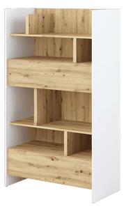 Cyan Wooden Bookcase Medium With 2 Drawers In White