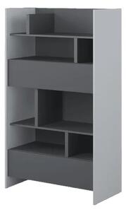 Cyan Wooden Bookcase Medium With 2 Drawers In Grey