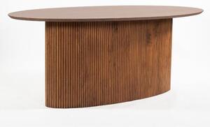 Plano Acacia Wood Dining Table Oval In Walnut