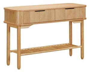 Vevey Wooden Console Table With 2 Drawers In Natural Oak