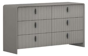 Canton Wooden Chest Of 6 Drawers In Flannel Grey