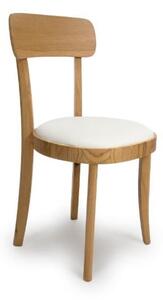 Vevey Wooden Dining Chair In Natural Oak With Padded Seat