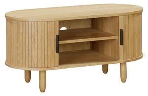 Vevey Wooden TV Stand With 2 Doors In Natural Oak