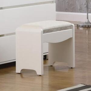 Helena High Gloss Dressing Table Stool In White